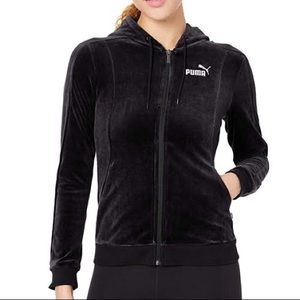 Puma velour full zip track jacket